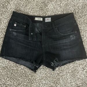 AG Black Denim Shorts